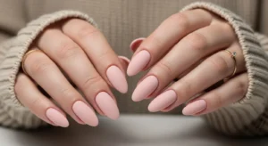 Matte Blush Pink Nails