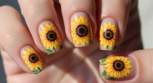 Sunflower Nails