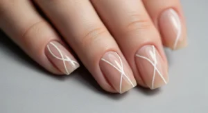 Minimal Line Art Nails