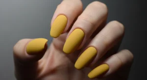 Matte Yellow Nails
