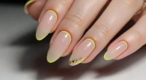 Minimal Romantic Yellow Nails