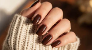 Chocolate Brown Nails