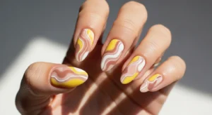 Abstract Yellow Nails
