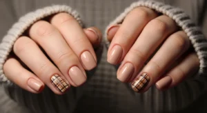 Plaid Accent Nail