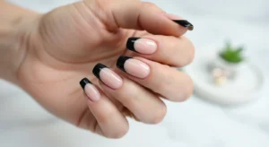 Black French Tip Nails