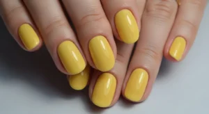 butter yellow gel nails