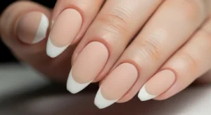 matte french tip acrylic nails for soft modern and non glossy manicure