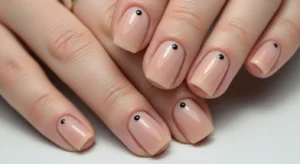 Dot detail nails simple homecoming nail art