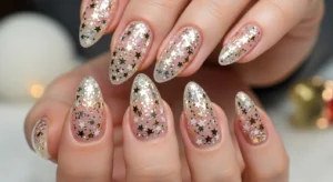 star glitter nails