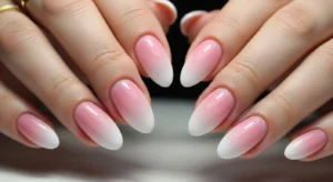 french fade short nails