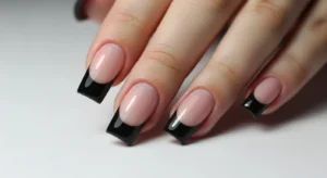 square black french nails