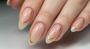 gold line nails