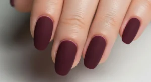 matte burgundy nails