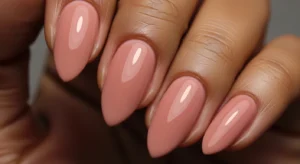 Rosy beige nude nails subtle elegant nail idea