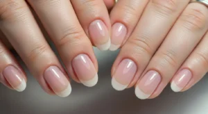 short oval nail shape offering simple and feminine manicure look