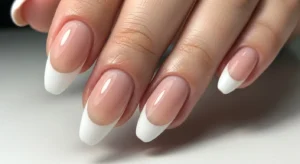 nude base french acrylic nails creating clean and natural manicure style