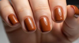 cinnamon brown nails
