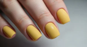 matte butter yellow nails