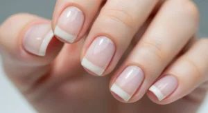milky white nails