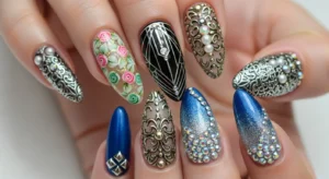 decorative nail art nails with detailed designs for creative and stylish manicure