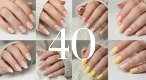 butter yellow nail ideas soft trendy manicure