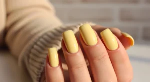 butter yellow nails
