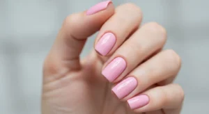 soft pink nails