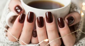 brown cozy nails