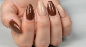 brown beige nails