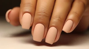 Sand nude nails light neutral manicure for dark skin
