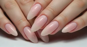 rounded almond nail shape combining elegance with comfort