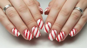 candy cane nail design