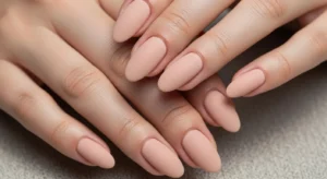 Matte nude nails modern homecoming nail style