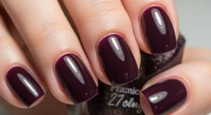 plum short nails