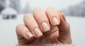 beige minimal nails
