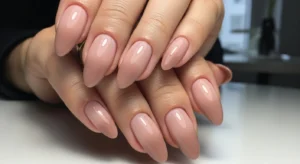Nude ombre nails soft gradient manicure for dark skin