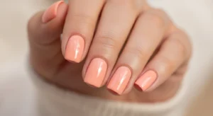 peach nails