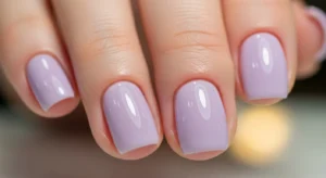 lavender short nails soft pastel manicure idea