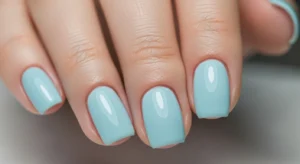 baby blue nails