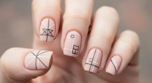 line art nails