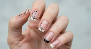 line art nails