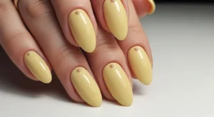 yellow dot nails