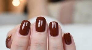 brown cozy nails