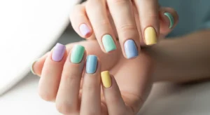 pastel short nails colorful easy nail design ideas