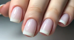 milky white nails