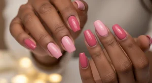 Pink nail shades for Black women soft and elegant nails