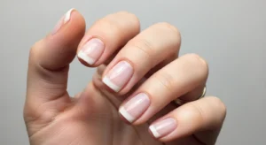 milky white nails