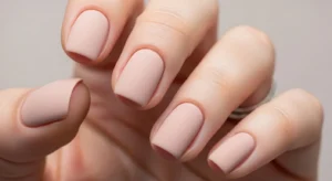 matte nude nails