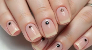 simple dot nail art on short nails easy minimalist design