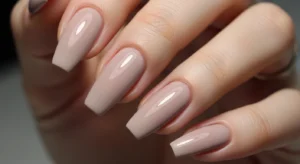 coffin nail shape with flat tip and tapered sides for trendy modern manicure designs